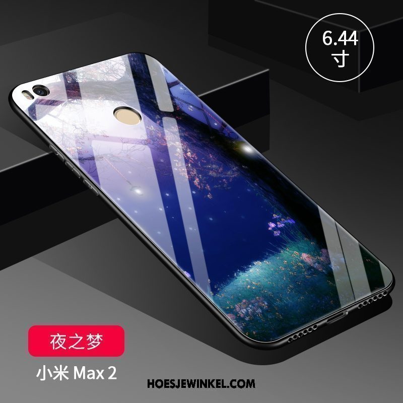 Xiaomi Mi Max 2 Hoesje Glas Hard Scheppend, Xiaomi Mi Max 2 Hoesje All Inclusive Trendy Merk Beige