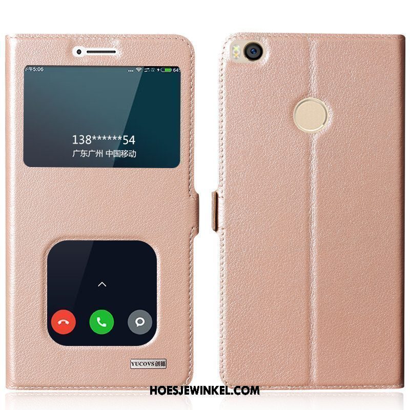 Xiaomi Mi Max 2 Hoesje Hoes Anti-fall Folio, Xiaomi Mi Max 2 Hoesje All Inclusive Bescherming Beige