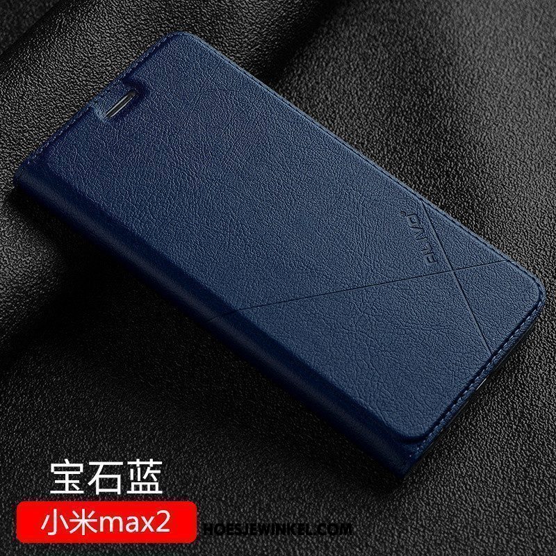 Xiaomi Mi Max 2 Hoesje Hoes Anti-fall Mobiele Telefoon, Xiaomi Mi Max 2 Hoesje Mini Leren Etui Beige