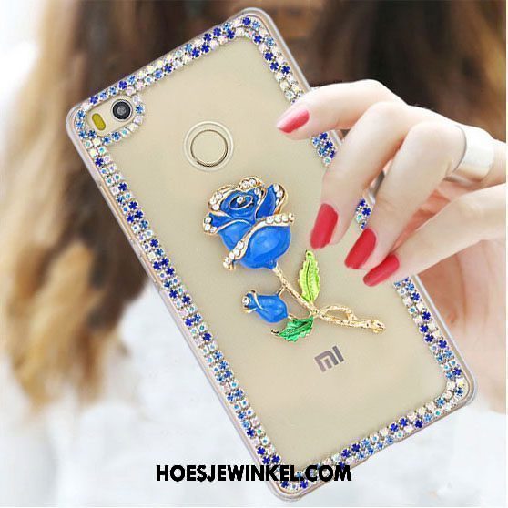 Xiaomi Mi Max 2 Hoesje Hoes Mini Met Strass, Xiaomi Mi Max 2 Hoesje Rood Bescherming Beige