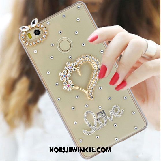 Xiaomi Mi Max 2 Hoesje Hoes Mini Met Strass, Xiaomi Mi Max 2 Hoesje Rood Bescherming Beige