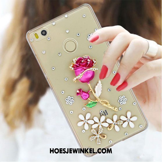 Xiaomi Mi Max 2 Hoesje Hoes Mini Met Strass, Xiaomi Mi Max 2 Hoesje Rood Bescherming Beige