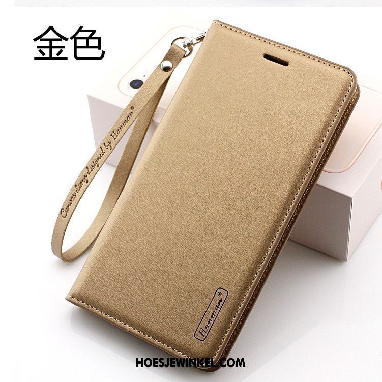 Xiaomi Mi Max 2 Hoesje Leren Etui Echt Leer Bescherming, Xiaomi Mi Max 2 Hoesje Anti-fall Mobiele Telefoon Beige