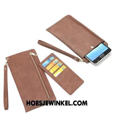 Xiaomi Mi Max 2 Hoesje Portemonnee Grote Leren Etui, Xiaomi Mi Max 2 Hoesje Hand Mini Beige