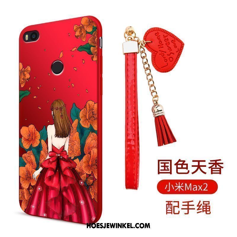 Xiaomi Mi Max 2 Hoesje Rood Hoes Mobiele Telefoon, Xiaomi Mi Max 2 Hoesje Bescherming Siliconen Beige