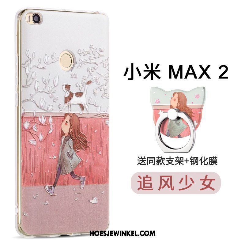 Xiaomi Mi Max 2 Hoesje Siliconen Scheppend Anti-fall, Xiaomi Mi Max 2 Hoesje Groen Bescherming Beige