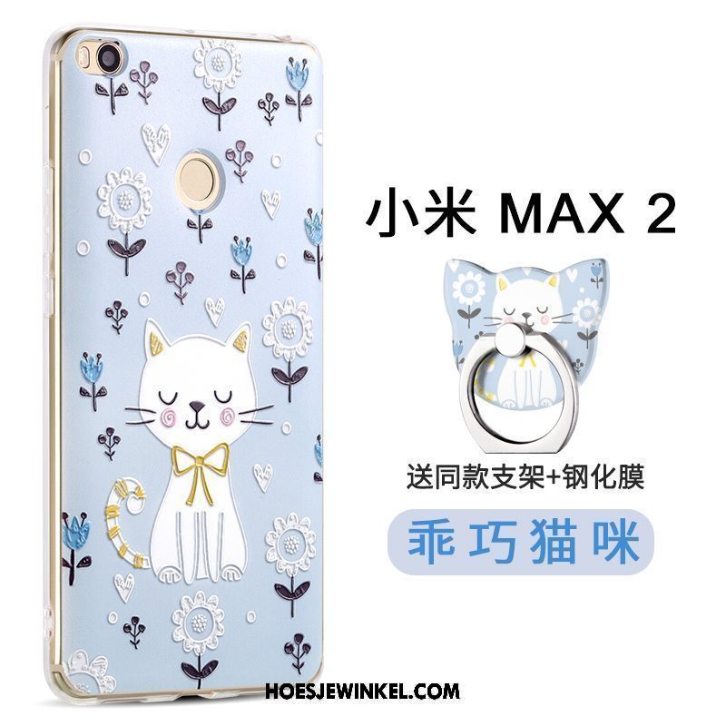 Xiaomi Mi Max 2 Hoesje Siliconen Scheppend Anti-fall, Xiaomi Mi Max 2 Hoesje Groen Bescherming Beige