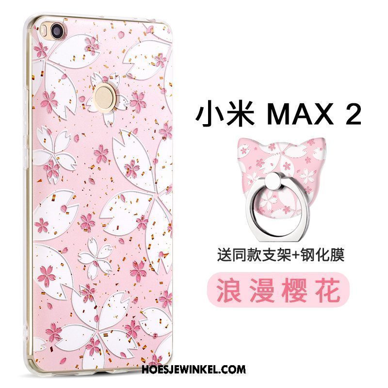 Xiaomi Mi Max 2 Hoesje Siliconen Scheppend Anti-fall, Xiaomi Mi Max 2 Hoesje Groen Bescherming Beige