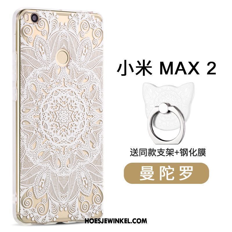 Xiaomi Mi Max 2 Hoesje Siliconen Scheppend Anti-fall, Xiaomi Mi Max 2 Hoesje Groen Bescherming Beige