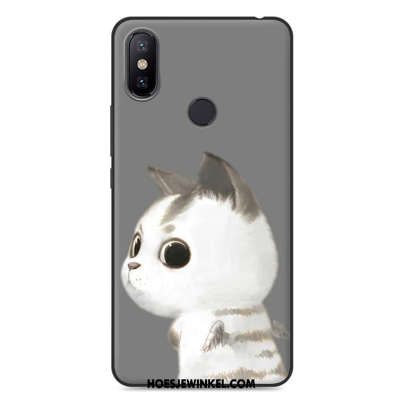 Xiaomi Mi Max 3 Hoesje Blauw Mini Trendy Merk, Xiaomi Mi Max 3 Hoesje Siliconen Zacht Beige