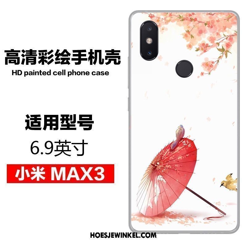 Xiaomi Mi Max 3 Hoesje Blauw Wind Kunst, Xiaomi Mi Max 3 Hoesje Scheppend Persoonlijk Beige