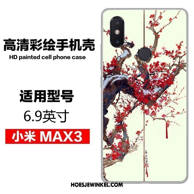 Xiaomi Mi Max 3 Hoesje Blauw Wind Kunst, Xiaomi Mi Max 3 Hoesje Scheppend Persoonlijk Beige