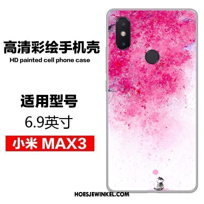 Xiaomi Mi Max 3 Hoesje Blauw Wind Kunst, Xiaomi Mi Max 3 Hoesje Scheppend Persoonlijk Beige