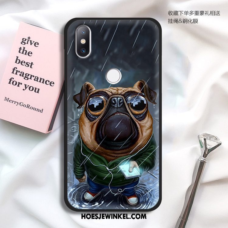 Xiaomi Mi Max 3 Hoesje Hoes Mini Mobiele Telefoon, Xiaomi Mi Max 3 Hoesje Trendy Merk Graffiti Beige