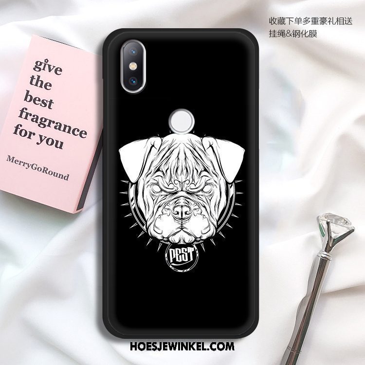 Xiaomi Mi Max 3 Hoesje Hoes Mini Mobiele Telefoon, Xiaomi Mi Max 3 Hoesje Trendy Merk Graffiti Beige