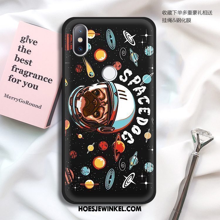 Xiaomi Mi Max 3 Hoesje Hoes Mini Mobiele Telefoon, Xiaomi Mi Max 3 Hoesje Trendy Merk Graffiti Beige