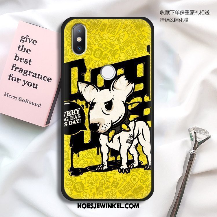 Xiaomi Mi Max 3 Hoesje Hoes Mini Mobiele Telefoon, Xiaomi Mi Max 3 Hoesje Trendy Merk Graffiti Beige