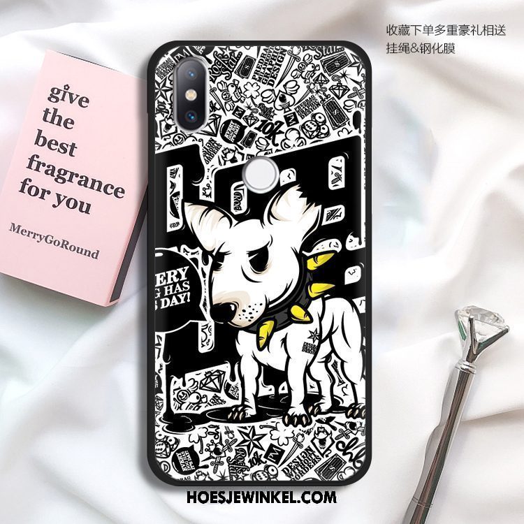 Xiaomi Mi Max 3 Hoesje Hoes Mini Mobiele Telefoon, Xiaomi Mi Max 3 Hoesje Trendy Merk Graffiti Beige