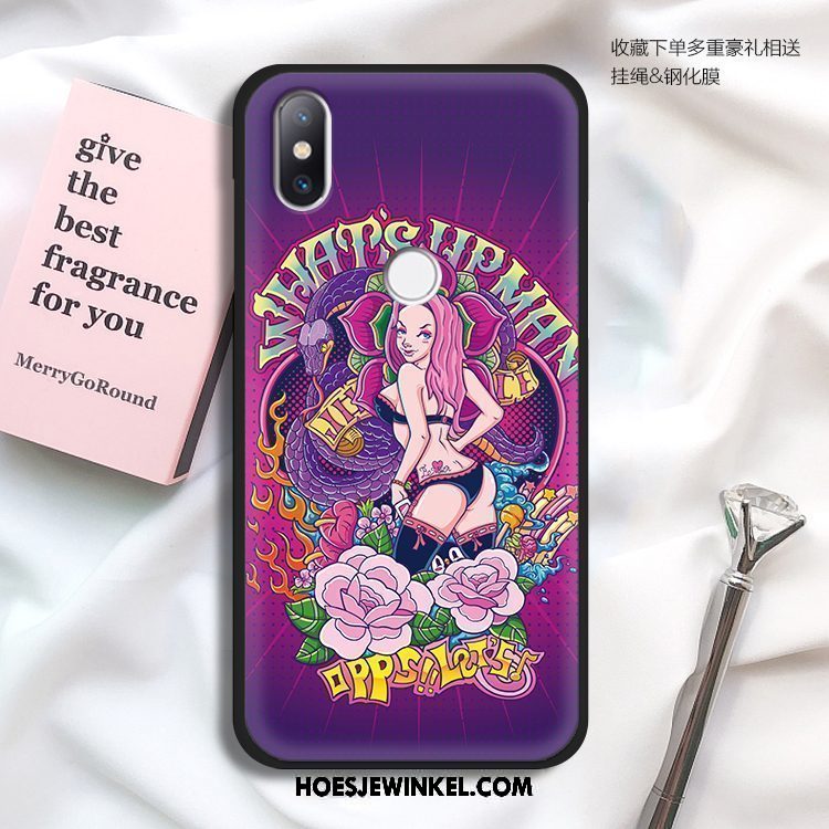 Xiaomi Mi Max 3 Hoesje Hoes Mini Mobiele Telefoon, Xiaomi Mi Max 3 Hoesje Trendy Merk Graffiti Beige