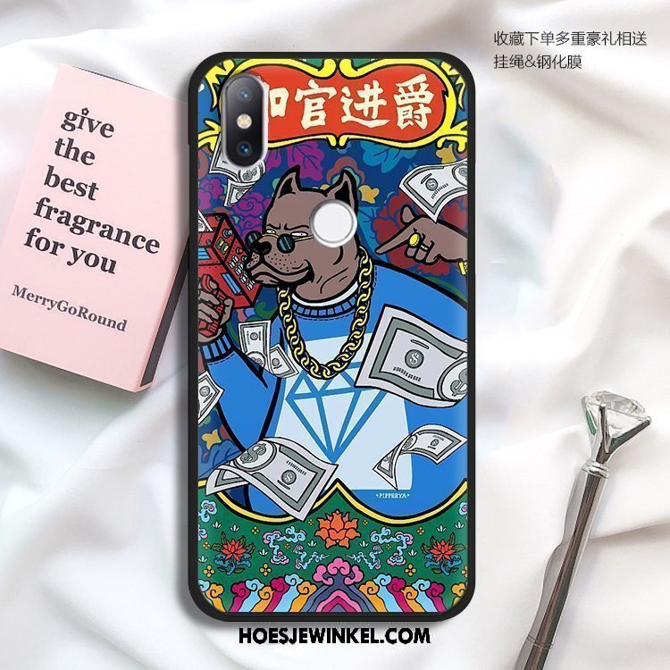 Xiaomi Mi Max 3 Hoesje Hoes Mini Mobiele Telefoon, Xiaomi Mi Max 3 Hoesje Trendy Merk Graffiti Beige