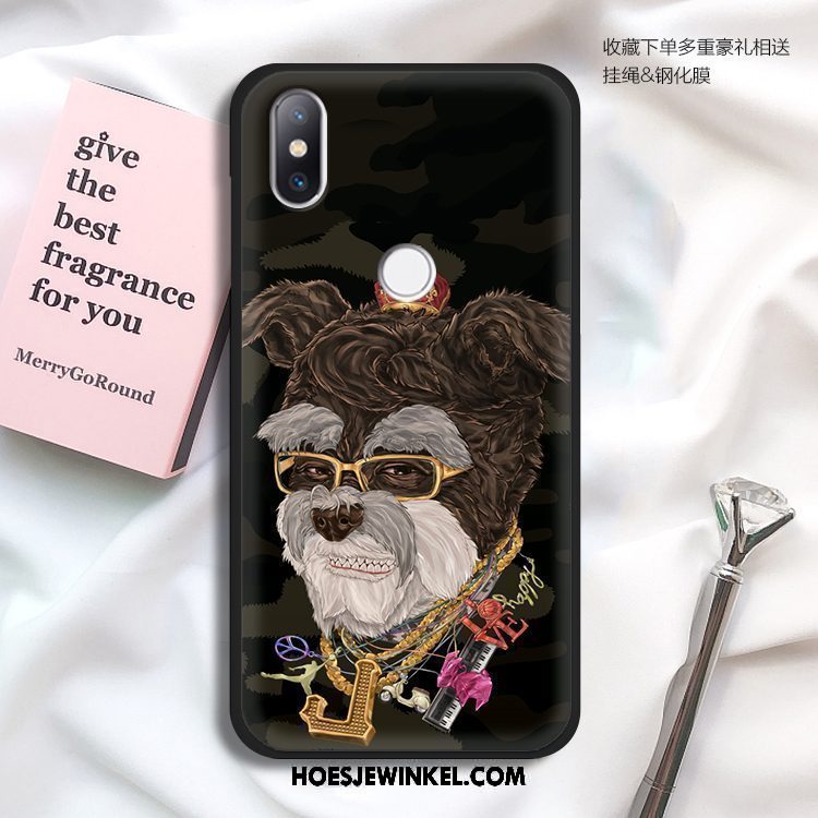 Xiaomi Mi Max 3 Hoesje Hoes Mini Mobiele Telefoon, Xiaomi Mi Max 3 Hoesje Trendy Merk Graffiti Beige