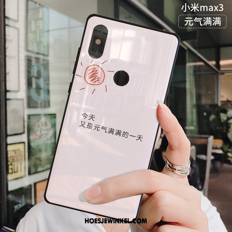 Xiaomi Mi Max 3 Hoesje Hoes Mobiele Telefoon Wit, Xiaomi Mi Max 3 Hoesje Trend Anti-fall Beige