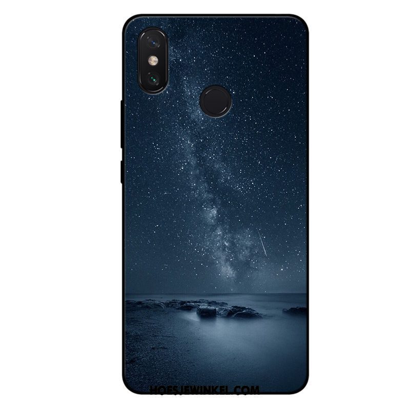 Xiaomi Mi Max 3 Hoesje Hoes Zacht Bescherming, Xiaomi Mi Max 3 Hoesje Donkerblauw All Inclusive Beige