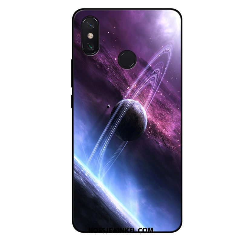 Xiaomi Mi Max 3 Hoesje Hoes Zacht Bescherming, Xiaomi Mi Max 3 Hoesje Donkerblauw All Inclusive Beige