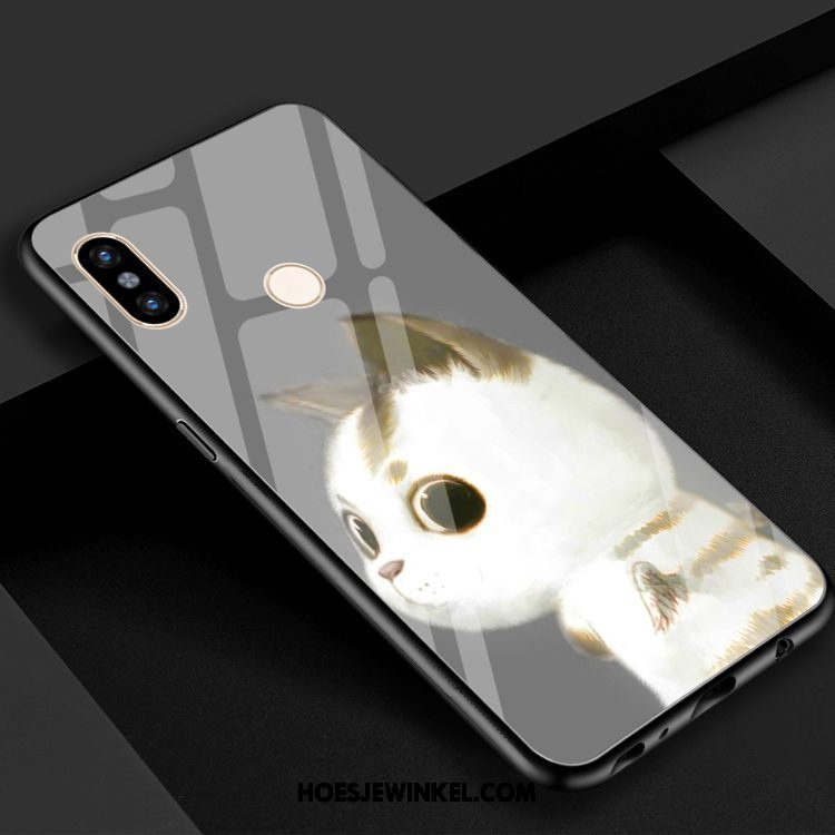 Xiaomi Mi Max 3 Hoesje Rood Zoet Zacht, Xiaomi Mi Max 3 Hoesje Mini Spiegel Beige