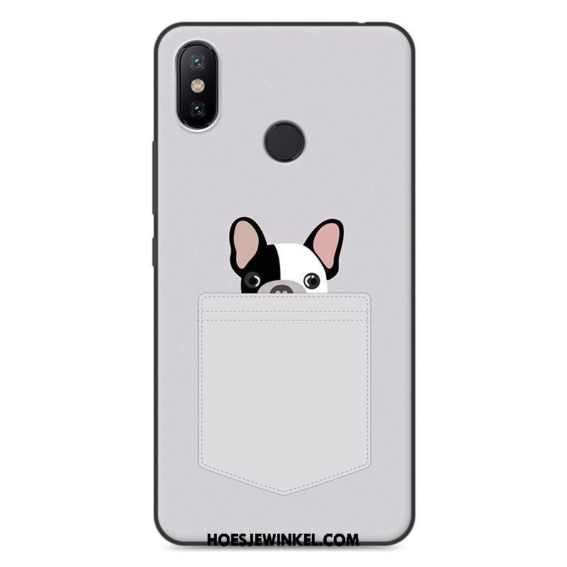 Xiaomi Mi Max 3 Hoesje Zacht Donkerblauw Spotprent, Xiaomi Mi Max 3 Hoesje Hoes Mobiele Telefoon Beige