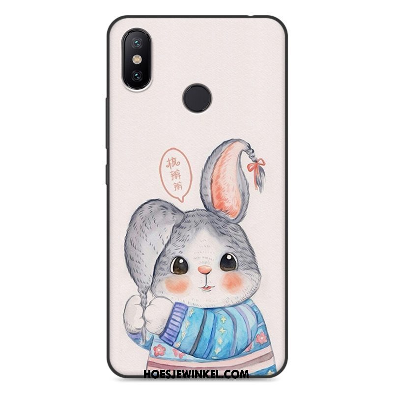 Xiaomi Mi Max 3 Hoesje Zacht Donkerblauw Spotprent, Xiaomi Mi Max 3 Hoesje Hoes Mobiele Telefoon Beige