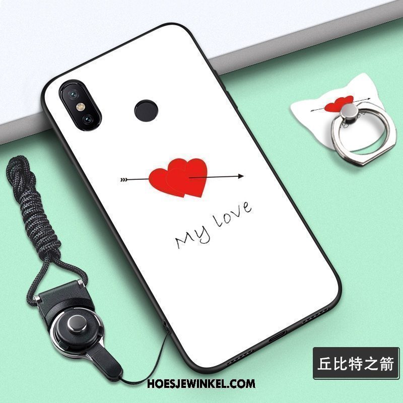 Xiaomi Mi Max 3 Hoesje Zacht Persoonlijk Spotprent, Xiaomi Mi Max 3 Hoesje Rood Zwart Beige