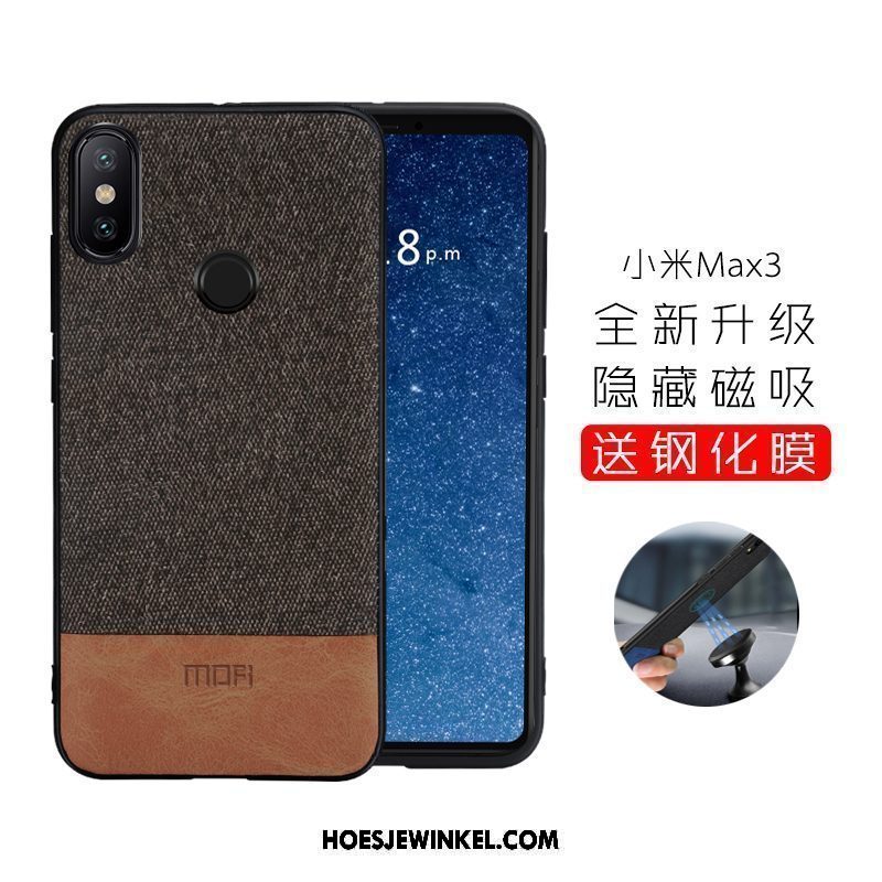 Xiaomi Mi Max 3 Hoesje Zwart All Inclusive Zacht, Xiaomi Mi Max 3 Hoesje Hoes Bescherming Beige