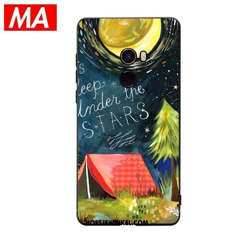 Xiaomi Mi Mix 2 Hoesje Bescherming Hoes Abstract, Xiaomi Mi Mix 2 Hoesje Olieverfschilderij Mobiele Telefoon Beige