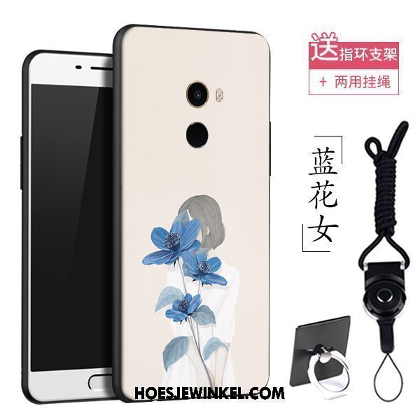 Xiaomi Mi Mix 2 Hoesje Geel Zacht Scheppend, Xiaomi Mi Mix 2 Hoesje Lovers Siliconen Beige