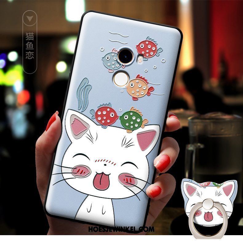 Xiaomi Mi Mix 2 Hoesje Mini Kleur Spotprent, Xiaomi Mi Mix 2 Hoesje Reliëf Bescherming Beige