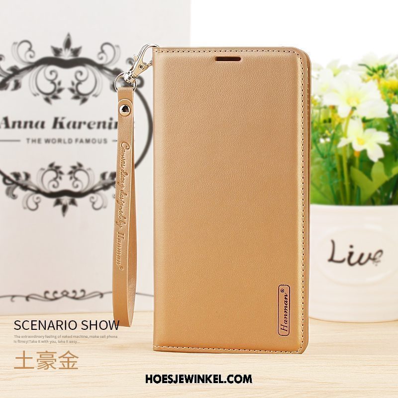 Xiaomi Mi Mix 2s Hoesje Bescherming Leren Etui Clamshell, Xiaomi Mi Mix 2s Hoesje Mobiele Telefoon Diepe Kleur Beige