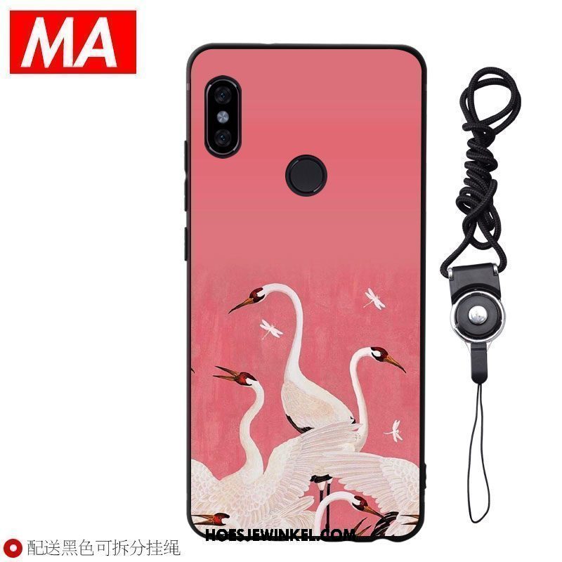 Xiaomi Mi Mix 2s Hoesje Chinese Stijl Kunst Mobiele Telefoon, Xiaomi Mi Mix 2s Hoesje Blauw Mooi Beige