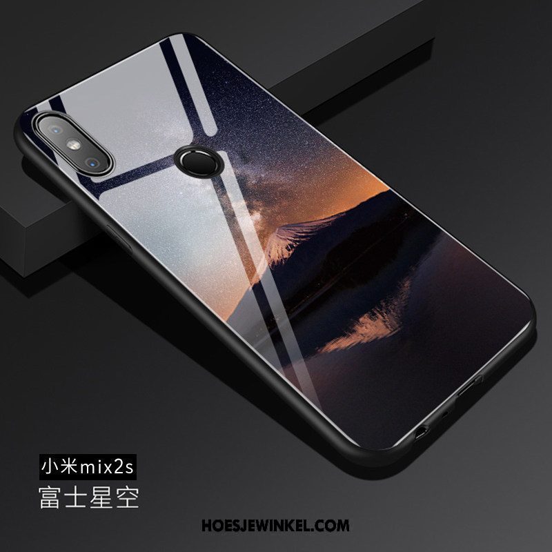 Xiaomi Mi Mix 2s Hoesje Hoes Glas Anti-fall, Xiaomi Mi Mix 2s Hoesje Lovers All Inclusive Beige