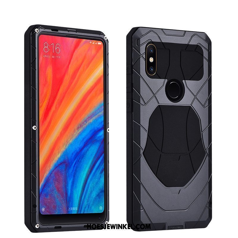 Xiaomi Mi Mix 2s Hoesje Mobiele Telefoon All Inclusive Drie Verdedigingen, Xiaomi Mi Mix 2s Hoesje Anti-fall Hoes Beige