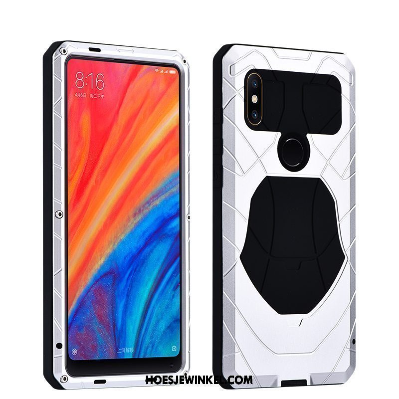 Xiaomi Mi Mix 2s Hoesje Mobiele Telefoon All Inclusive Drie Verdedigingen, Xiaomi Mi Mix 2s Hoesje Anti-fall Hoes Beige