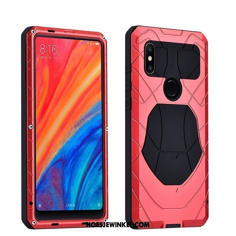 Xiaomi Mi Mix 2s Hoesje Mobiele Telefoon All Inclusive Drie Verdedigingen, Xiaomi Mi Mix 2s Hoesje Anti-fall Hoes Beige
