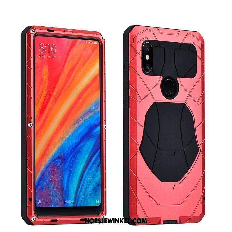 Xiaomi Mi Mix 2s Hoesje Mobiele Telefoon All Inclusive Drie Verdedigingen, Xiaomi Mi Mix 2s Hoesje Anti-fall Hoes Beige