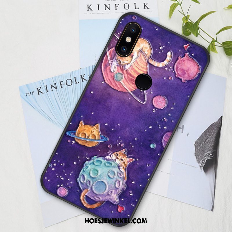 Xiaomi Mi Mix 2s Hoesje Mobiele Telefoon Purper Siliconen, Xiaomi Mi Mix 2s Hoesje Anti-fall Persoonlijk Beige