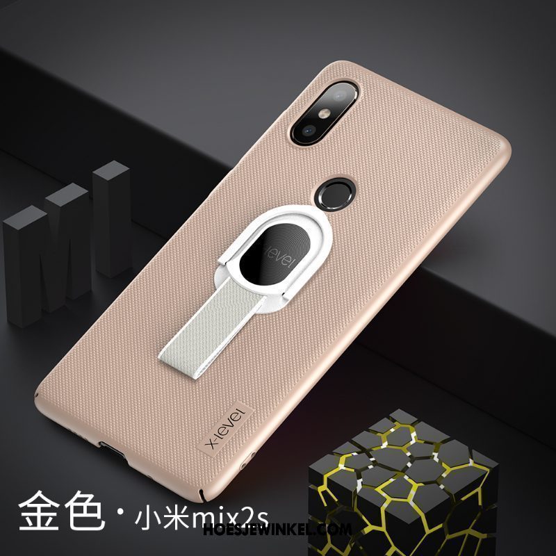 Xiaomi Mi Mix 2s Hoesje Siliconen Anti-fall Trendy Merk, Xiaomi Mi Mix 2s Hoesje Goud Scheppend Beige