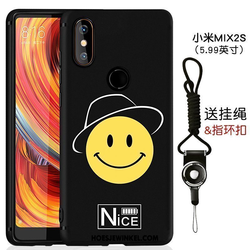 Xiaomi Mi Mix 2s Hoesje Siliconen Hanger Lovers, Xiaomi Mi Mix 2s Hoesje Mini Scheppend Beige