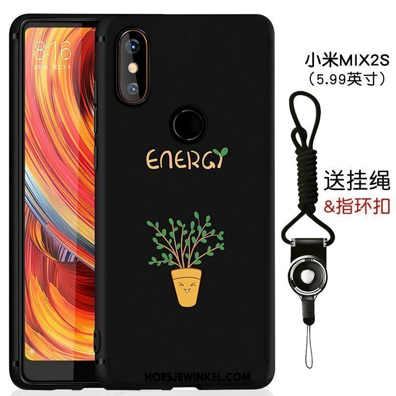 Xiaomi Mi Mix 2s Hoesje Siliconen Hanger Lovers, Xiaomi Mi Mix 2s Hoesje Mini Scheppend Beige