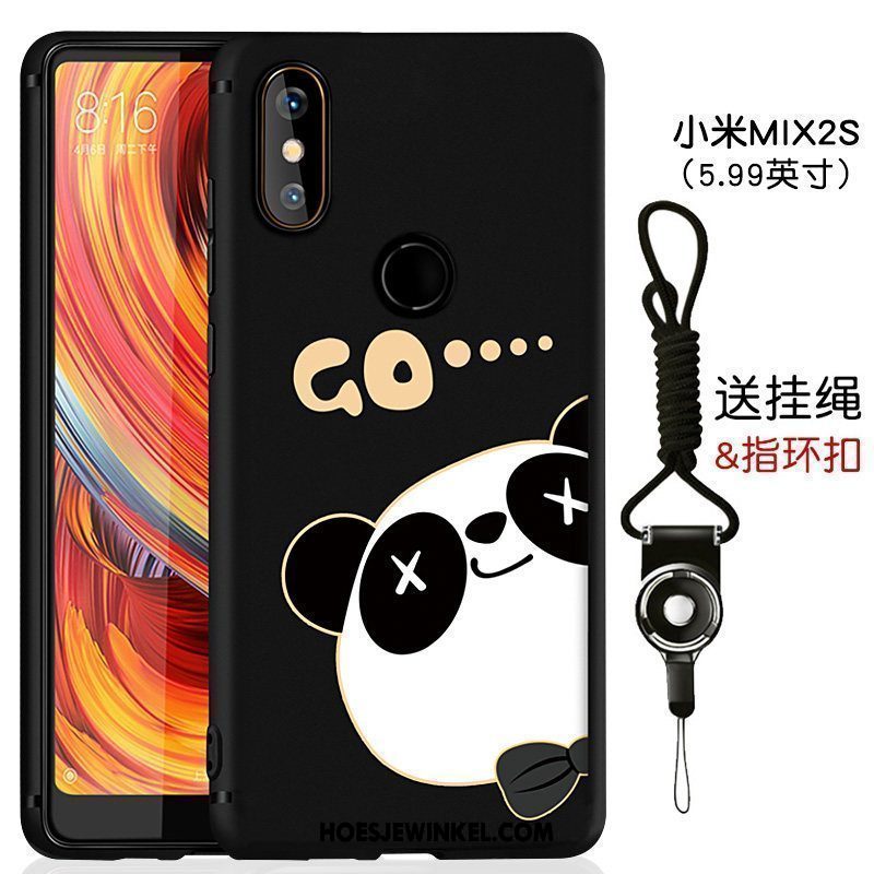 Xiaomi Mi Mix 2s Hoesje Siliconen Hanger Lovers, Xiaomi Mi Mix 2s Hoesje Mini Scheppend Beige