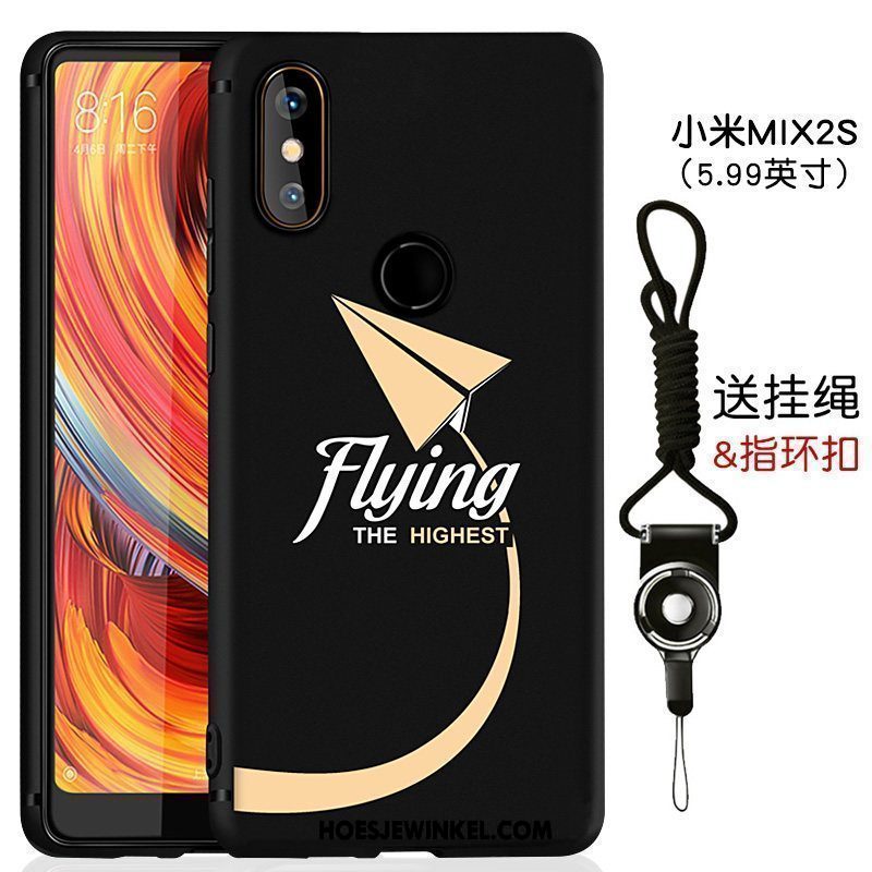 Xiaomi Mi Mix 2s Hoesje Siliconen Hanger Lovers, Xiaomi Mi Mix 2s Hoesje Mini Scheppend Beige