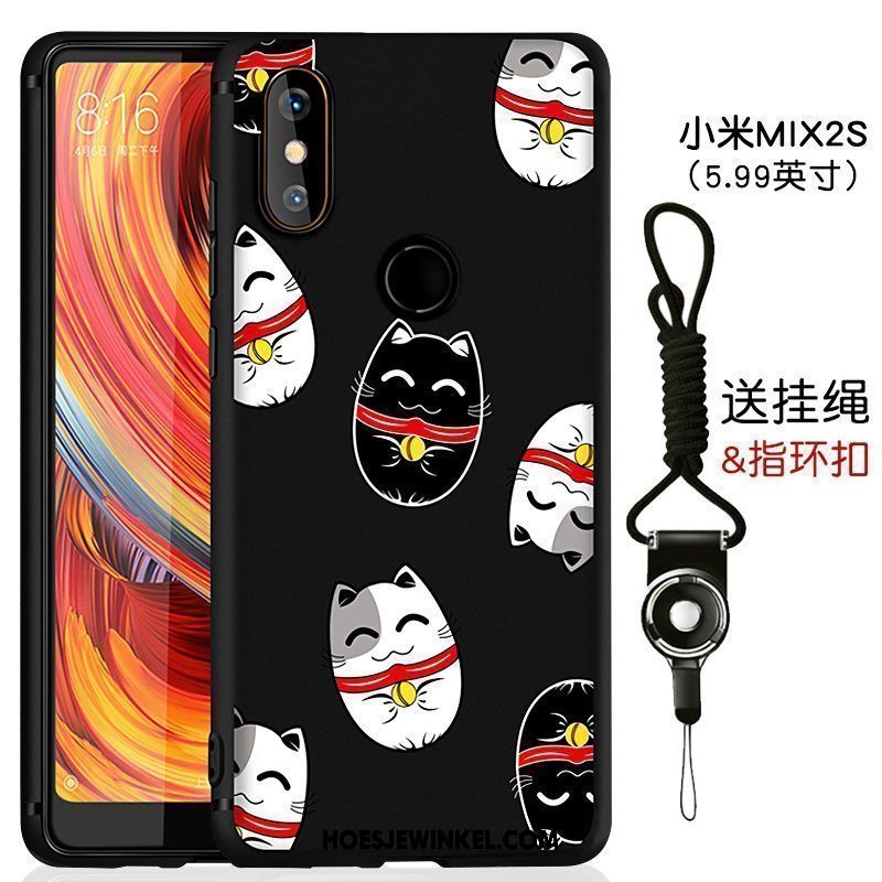 Xiaomi Mi Mix 2s Hoesje Siliconen Hanger Lovers, Xiaomi Mi Mix 2s Hoesje Mini Scheppend Beige